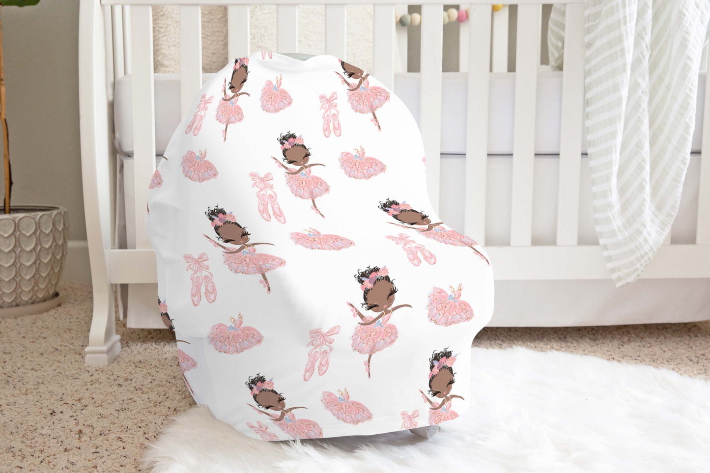 Ballerina Car seat Cover, Ballerina Nursing Covers - Sweet Ballet