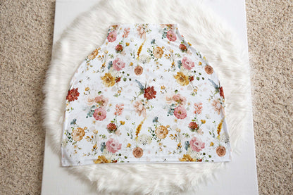 Floral Garden Car Seat Cover, Wilflowers Nursing Cover - Vintage Garden