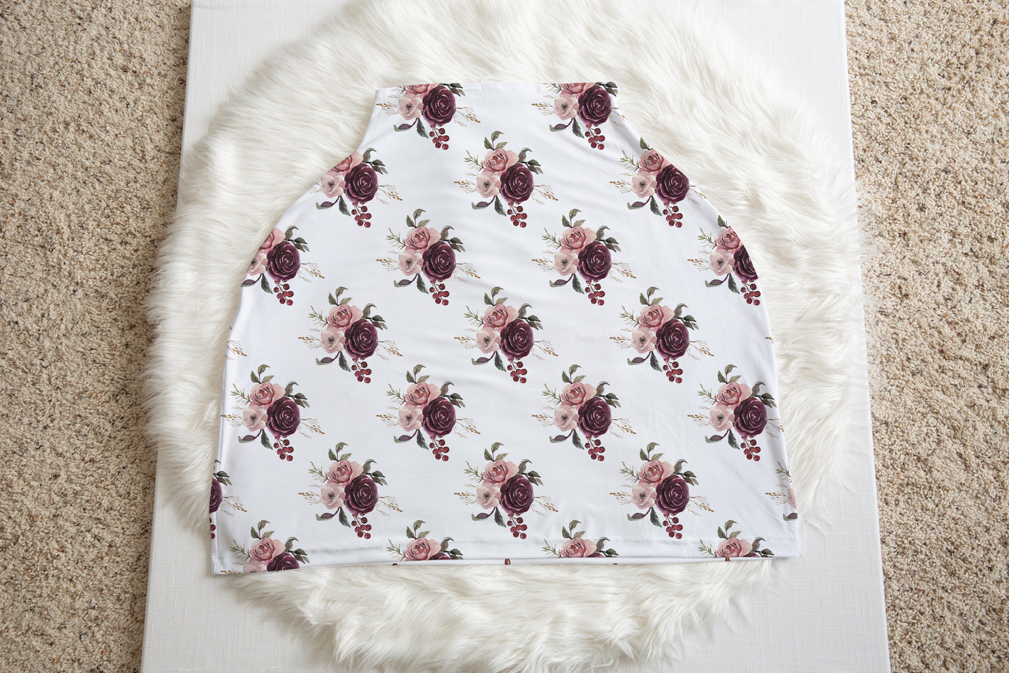 Roses Car Seat Cover, Floral Nursing Cover - Rose Bloom