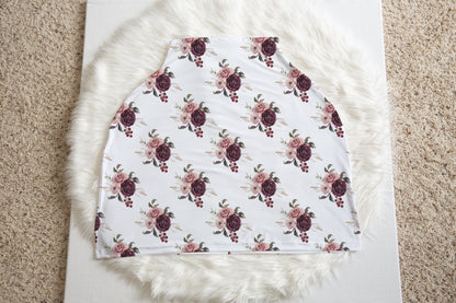 Roses Car Seat Cover, Floral Nursing Cover - Rose Bloom