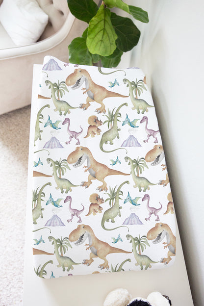 Dinosaur Changing Pad Cover | Dino Nursery Decor - Big Friends