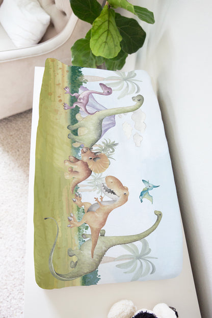 Dinosaur Changing Pad Cover - Big Friends