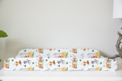 Farm Changing Pad Cover, Barnyard Nursery Decor - Farm Babies