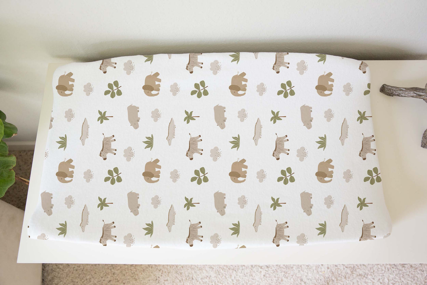 Safari Changing Pad Cover, ungle nursery decor - Modern Safari