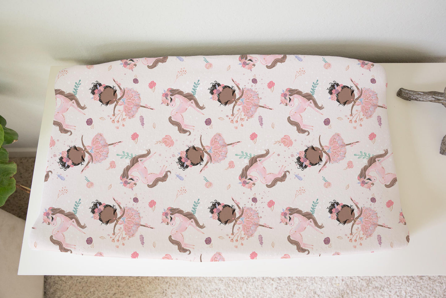 Ballet Changing Pad Cover, Ballerina Nursery Decor - Sweet Ballet