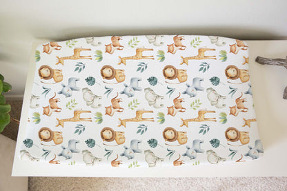 Safari Changing Pad Cover, Jungle Nursery Decor - Baby Africa