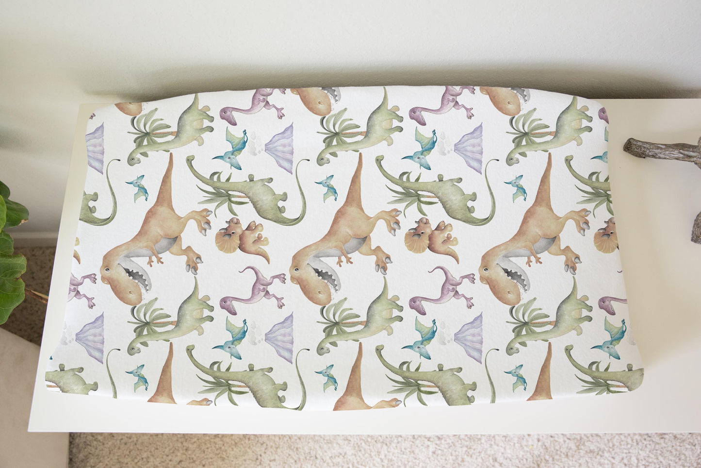 Dinosaur Changing Pad Cover | Dino Nursery Decor - Big Friends