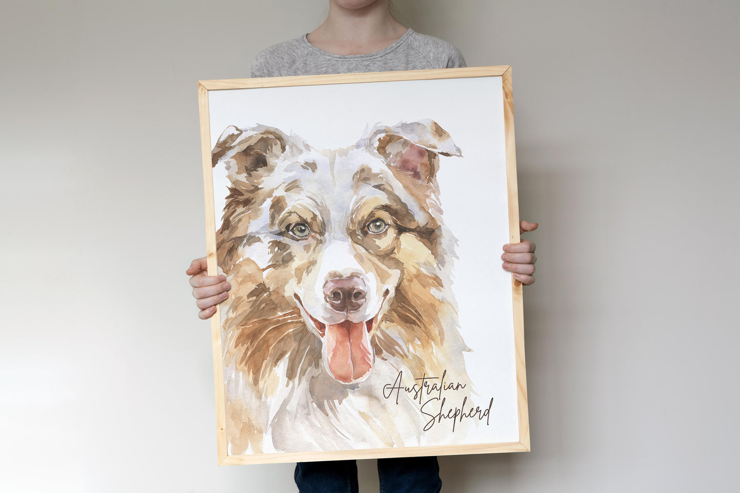 Australian Shepherd, PRINTABLE Dog Wall Art, Animal Nursery Print