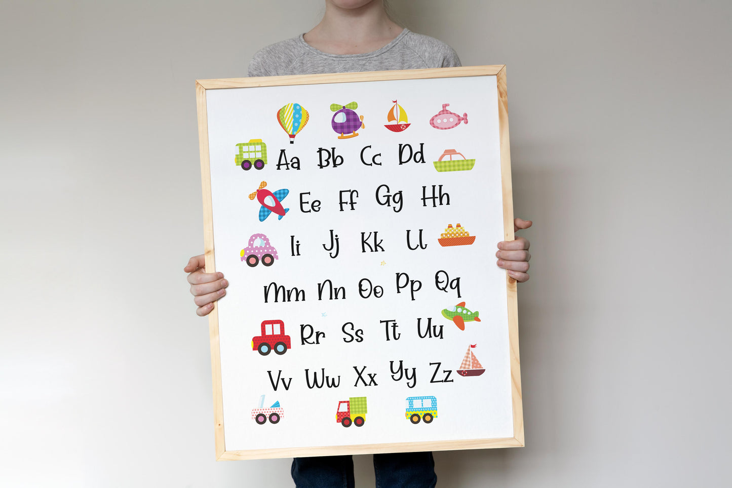 PRINTABLE Alphabet Wall Art, Transportation Nursery Print