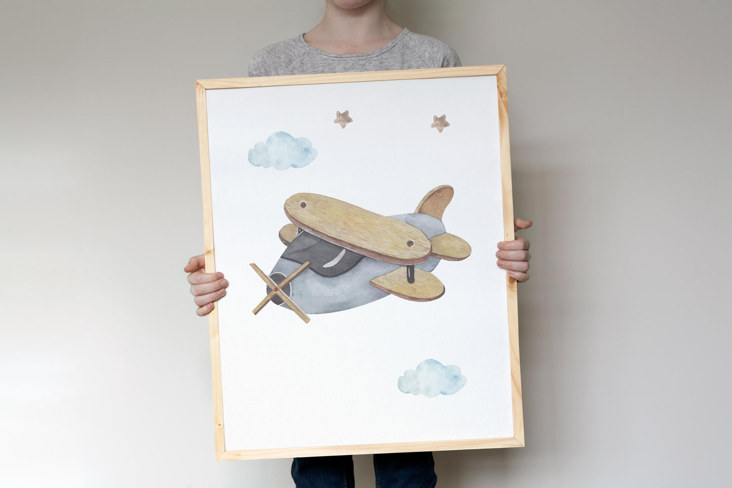 Airplanes Wall Art, Aviation Nursery Prints Set of 6 - Little Aviator