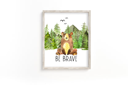 Set 6 PRINTABLE Woodland Wall Art, Woodland Nursery Prints