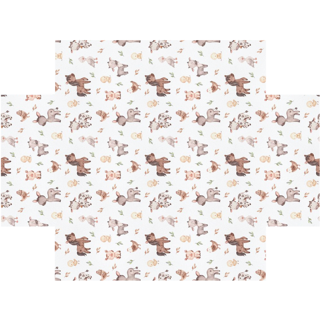 Farm Animals Crib Sheet, Farm Nursery Bedding - Lovely Farm