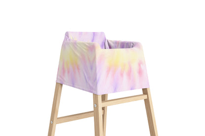 Purple and yellow Tie Dye Car Seat Cover, Tie Dye Nursing Cover