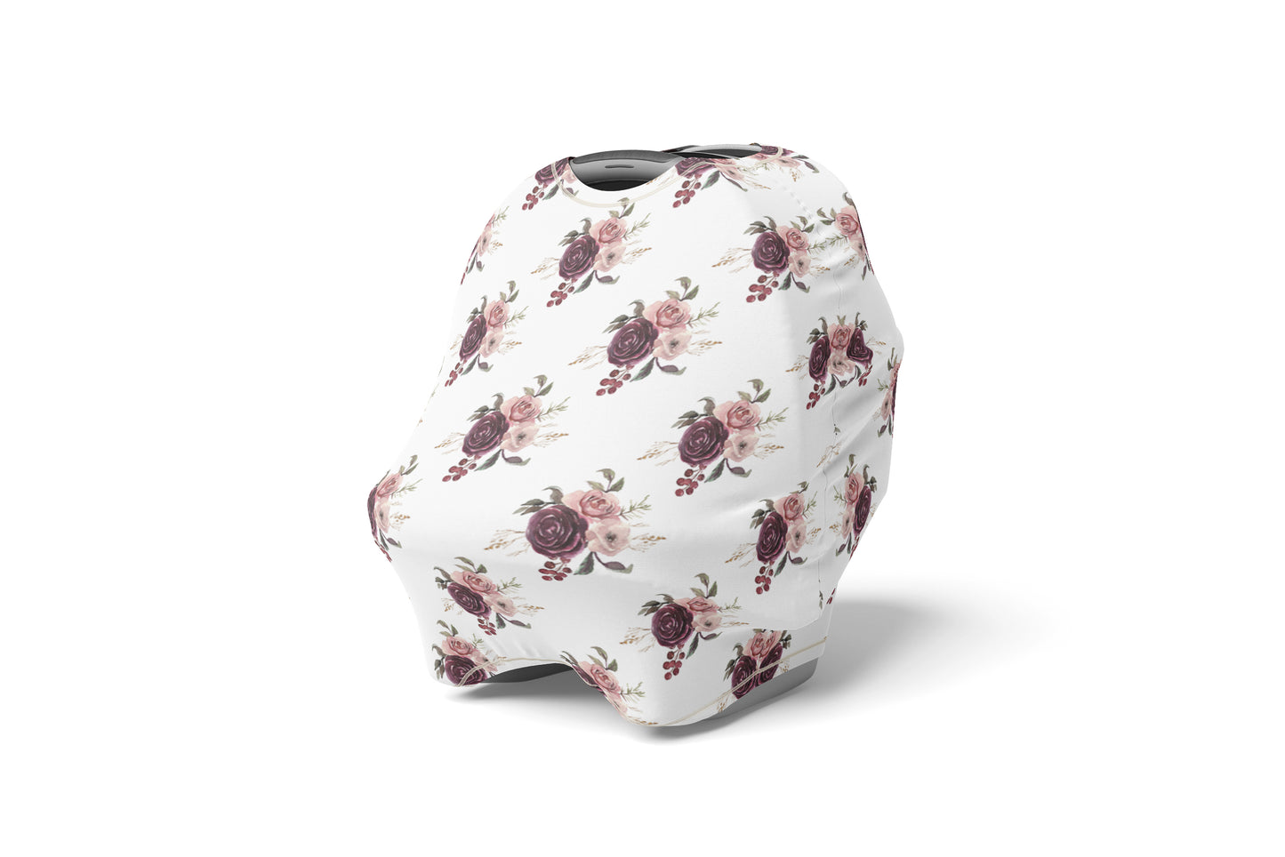 Roses Car Seat Cover, Floral Nursing Cover - Rose Bloom