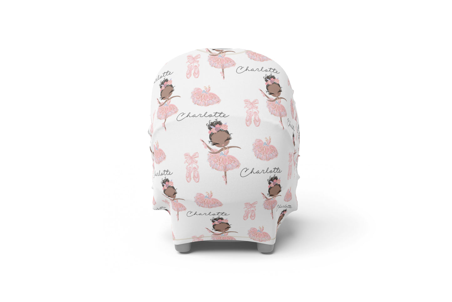 Personalized Ballerina Car Seat Cover, Ballet Nursing Cover - Sweet Ballet