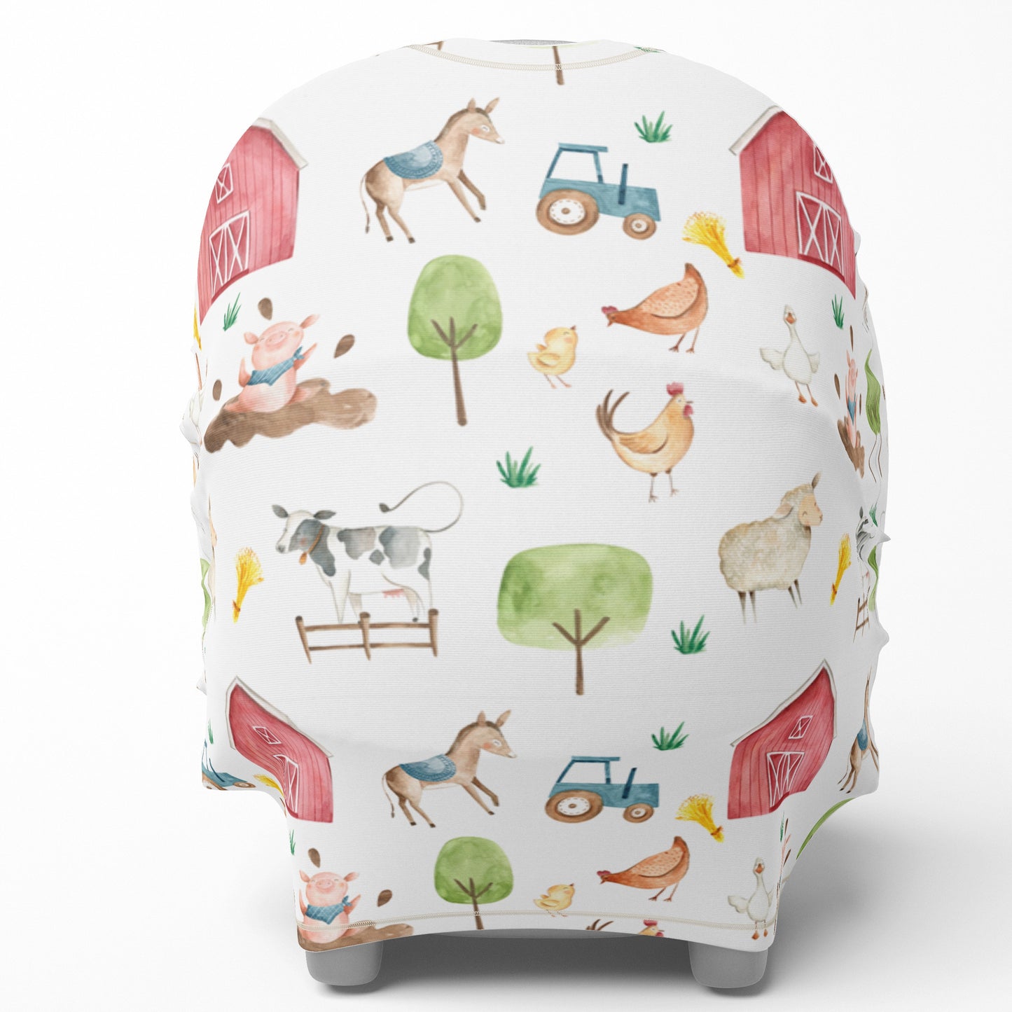 Farm Car Seat Cover, Barnyard Nursing Cover - Farm Sweet Farm