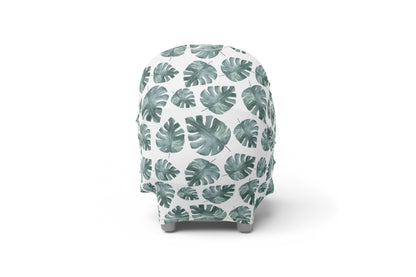 Monstera Car Seat Cover, Tropical nursing cover - Baby Africa