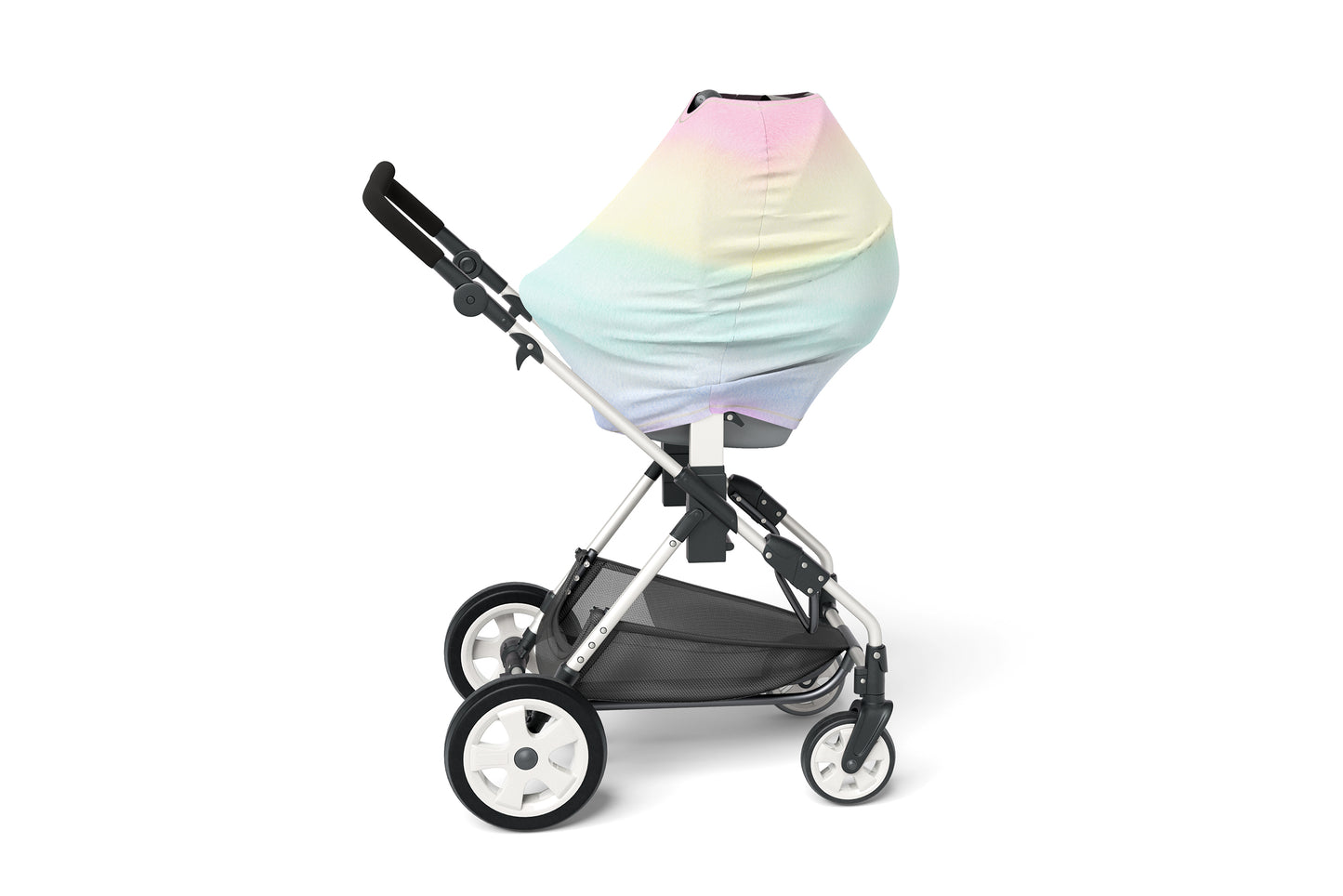 Pastel Rainbow Car Seat Cover, Rainbow Nursing Cover