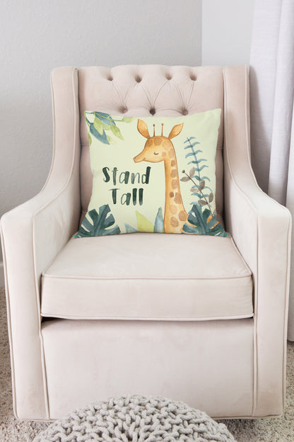 Stand Tall Giraffe Pillow, Safari Nursery Decor - Baby Africa