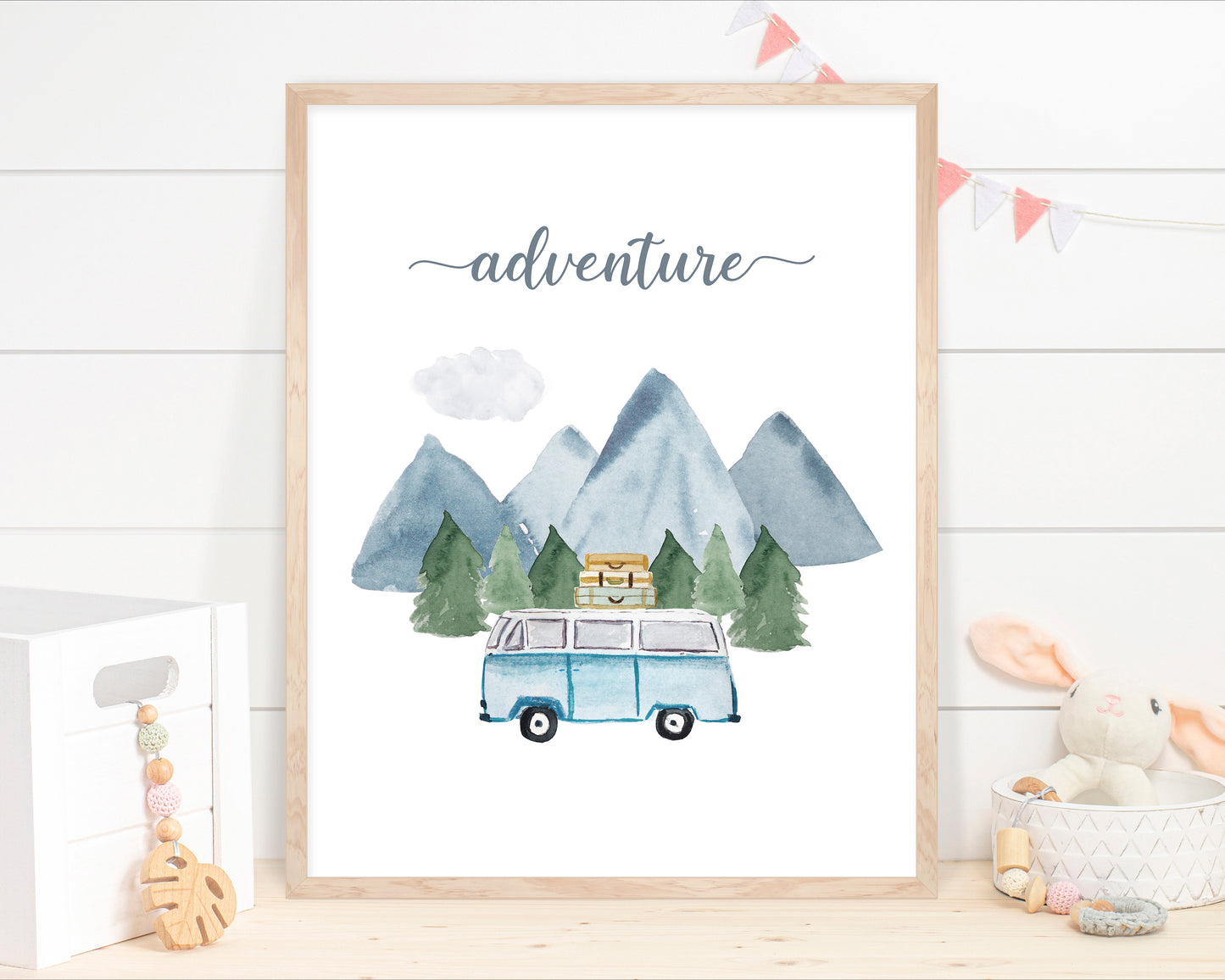 Adventure is calling Wall Art, Camping Nursery Prints set of 3