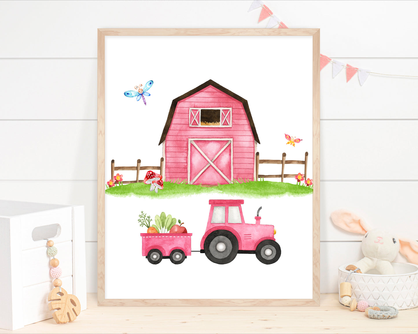 Girl Farm Wall Art, Farm Nursery Prints set of 3 - Farm Sweet Farm