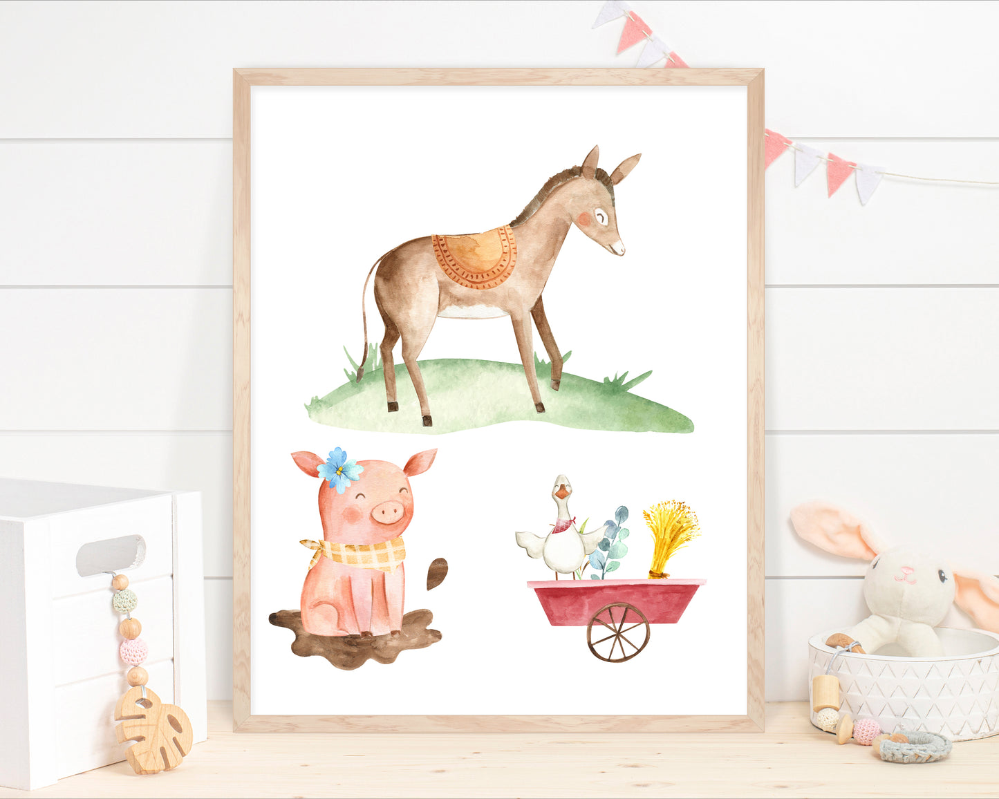 Girl Farm Wall Art, Farm Nursery Prints set of 3 - Farm Sweet Farm