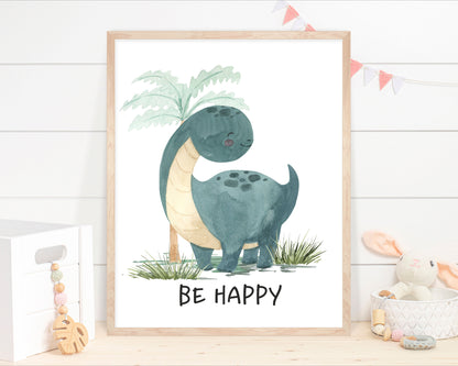 Dinosaur Wall Art, Dino Nursery Prints set of 3 - Prehistoric Friends