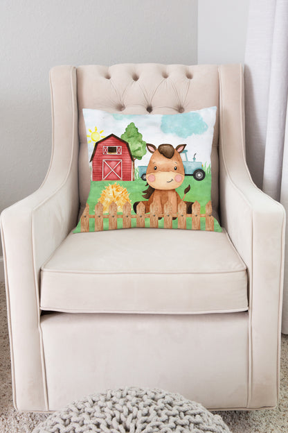 Little Horse Pillow, Farm Nursery Decor - Morgan's Farm