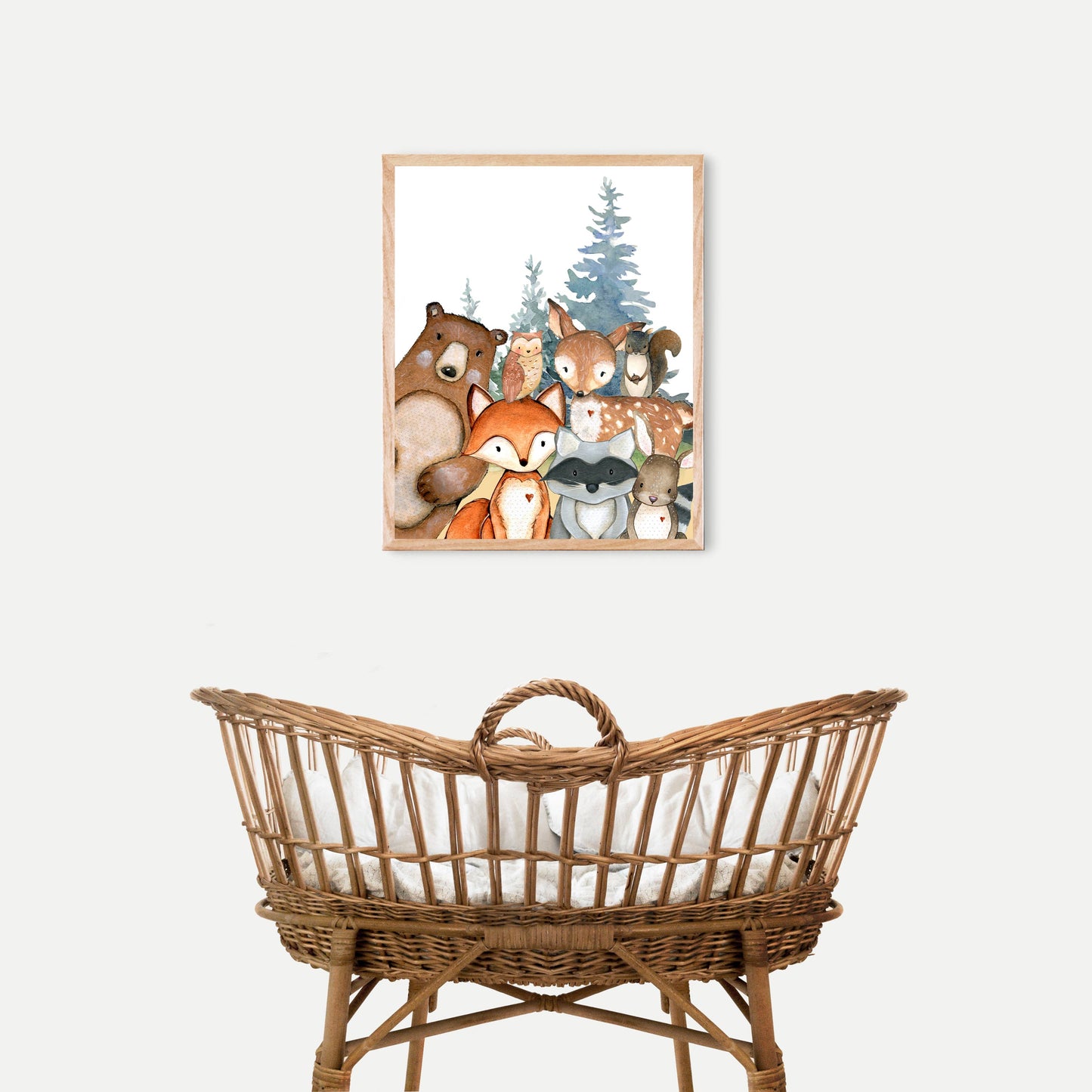 PRINTABLE Woodland Wall Art, Woodland Animals Nursery Print