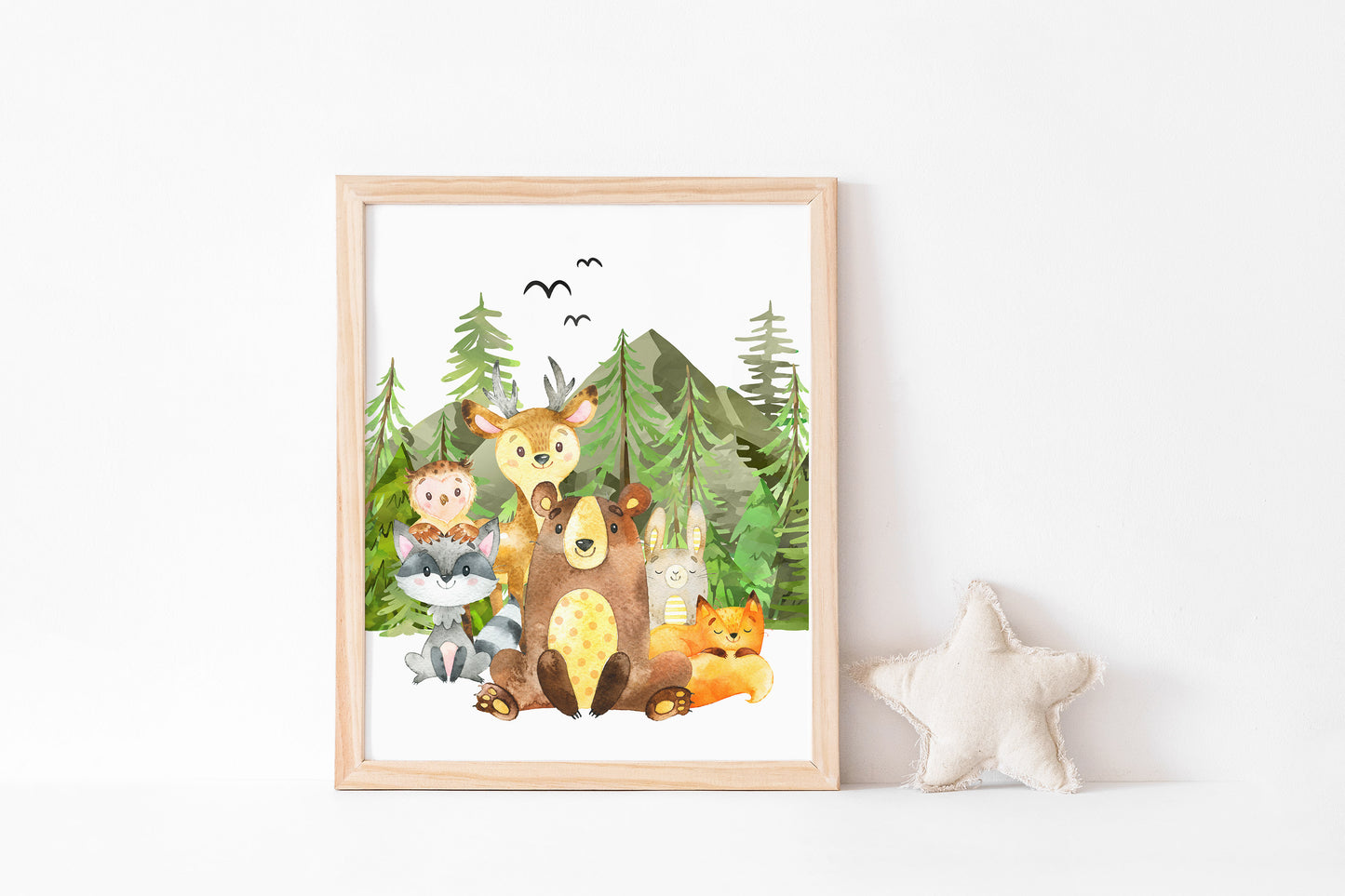 PRINTABLE Woodland Wall Art,  WoodlandNursery Print