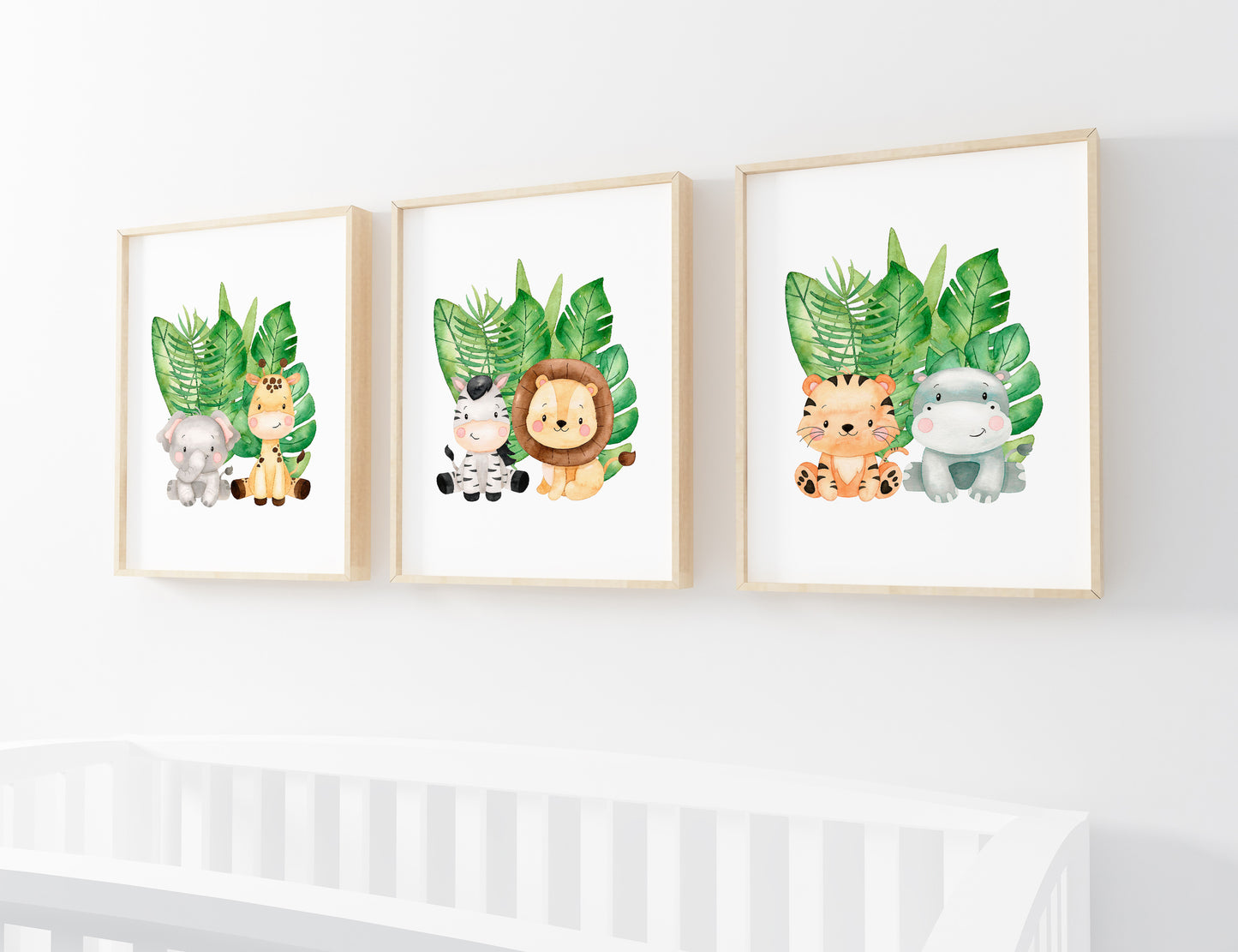 Set of 3 PRINTABLE Safari Wall Art, Jungle Nursery Prints - Safari Explorer