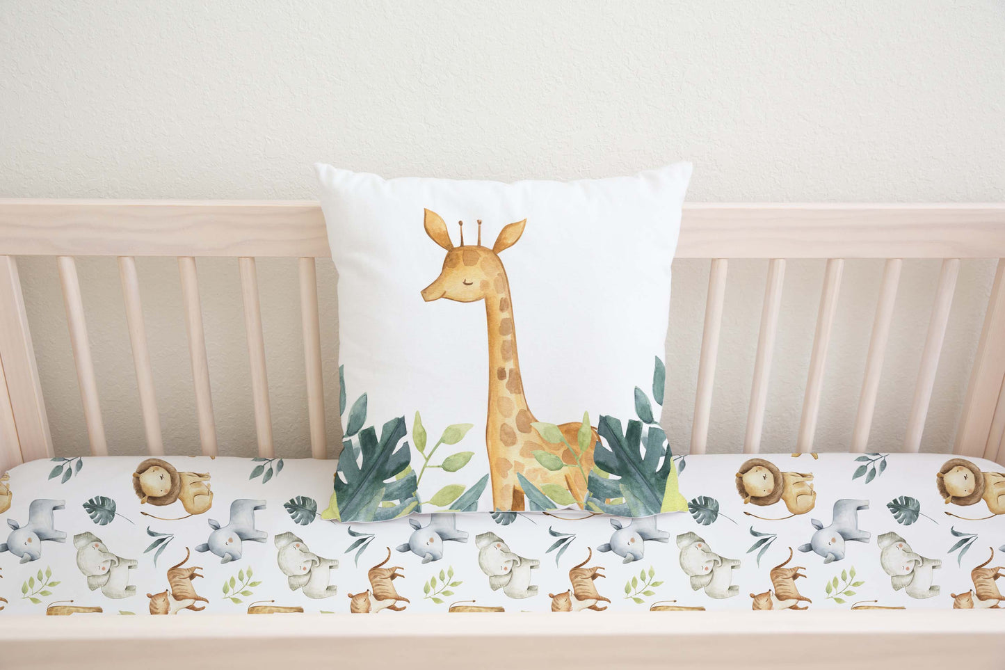 Giraffe Nursery Pillow, Safari Nursery Decor , Baby Africa