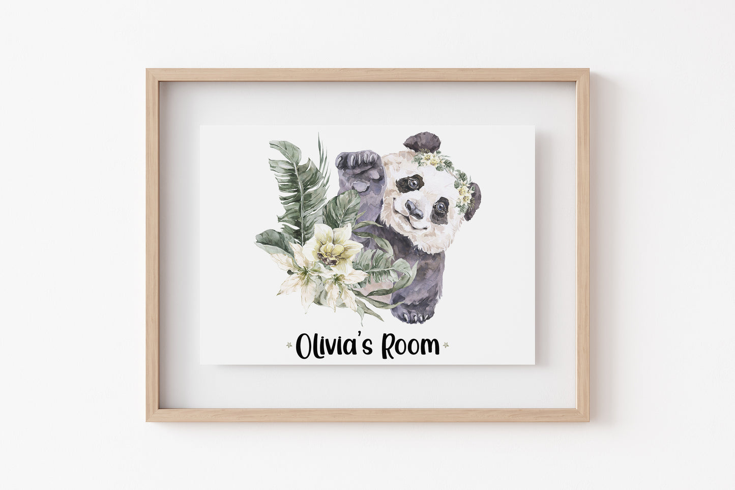 Personalized Safari Wall Art, Jungle Nursery Print Unframed