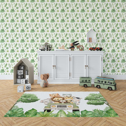 Safari nursery rug, Jungle nursery Decor - Safari Explorer