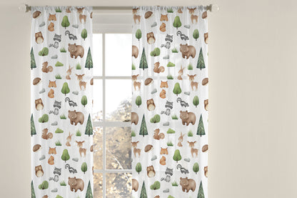 Woodland  Sheer curtains, Woodland nursery Decor - Tiny Woodland