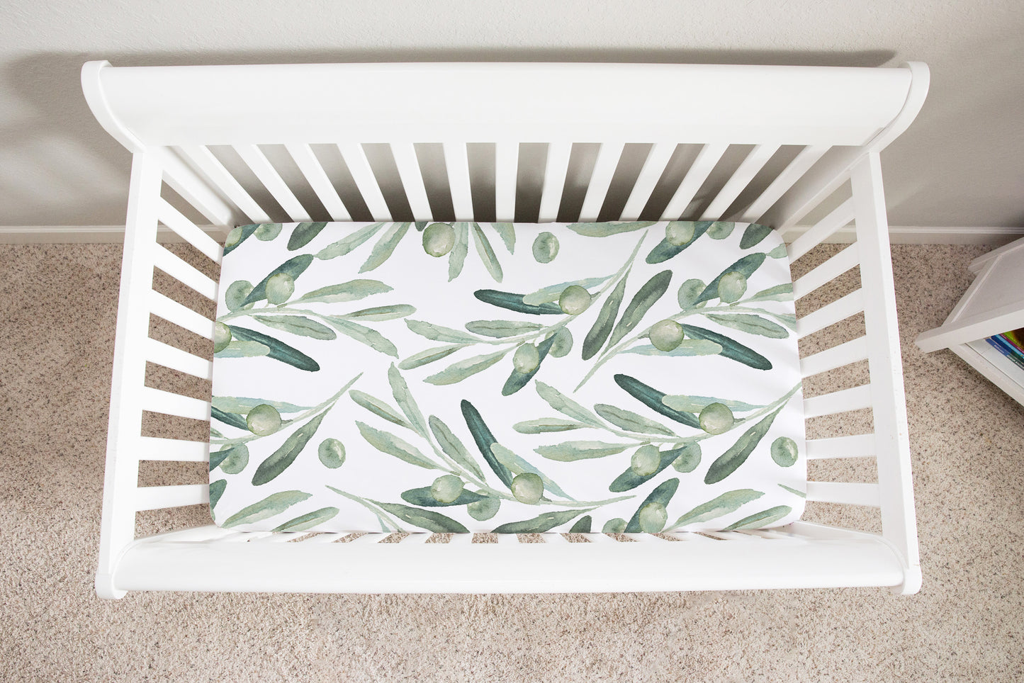 Olive Minky Crib Sheet, Nature Nursery Bedding