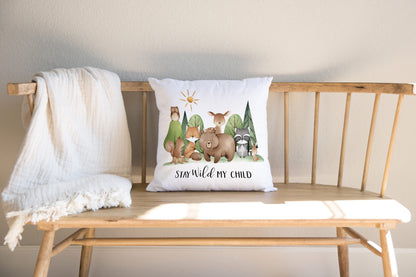 Woodland Animals Pillow cover, Woodland Nursery Decor - Tiny Woodland