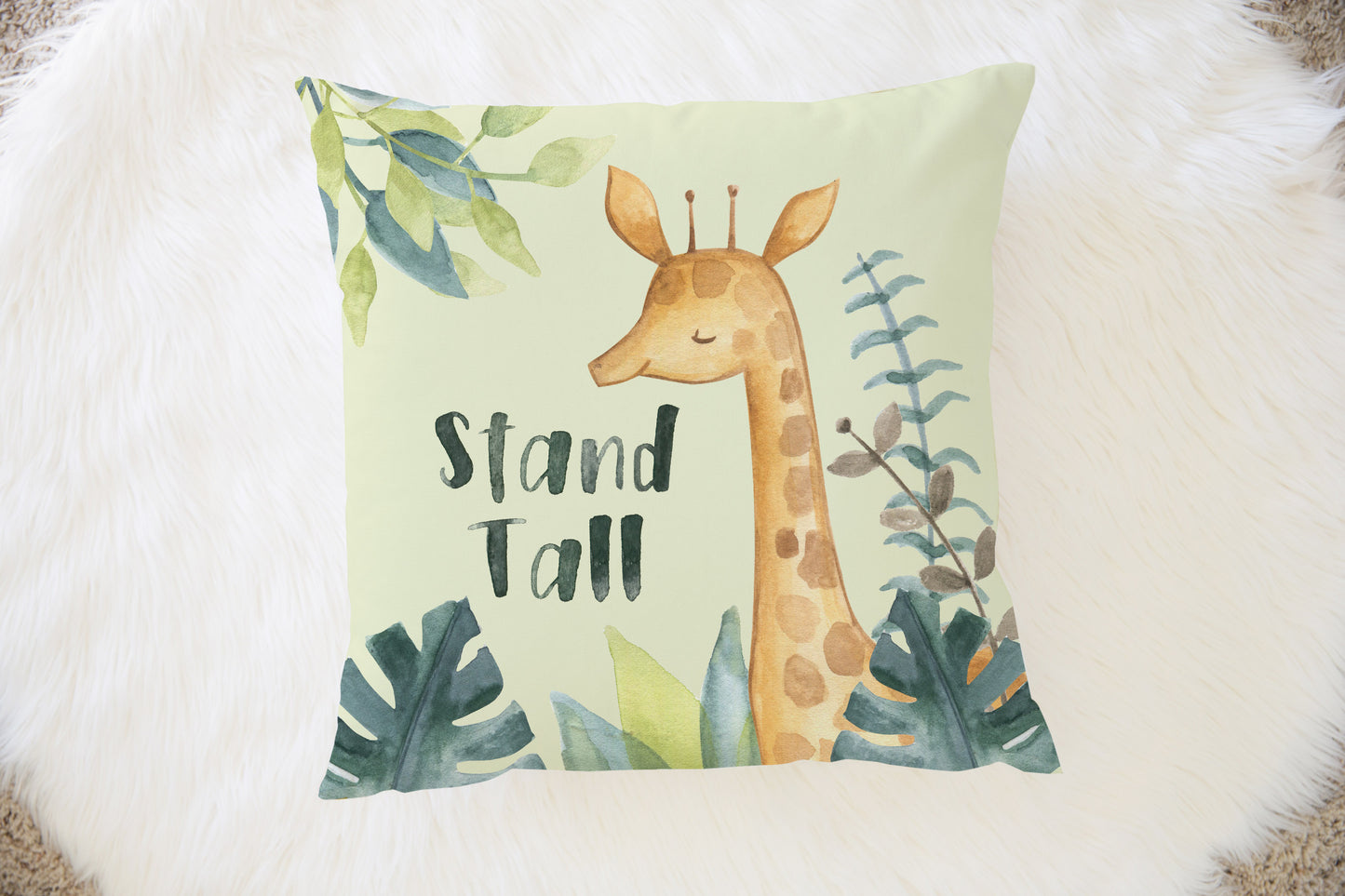 Stand Tall Giraffe Pillow, Safari Nursery Decor - Baby Africa