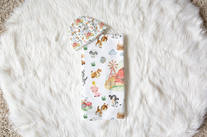 Farm Baby Swaddle Set, Farm Hospital Baby Blanket - Farm Babies