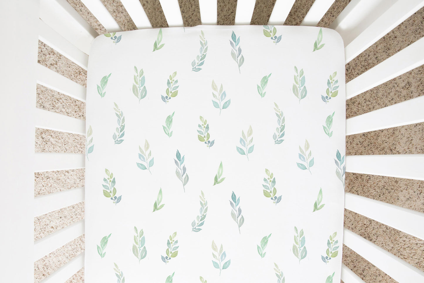 Botanical Crib Sheet, Greenery Nursery Bedding