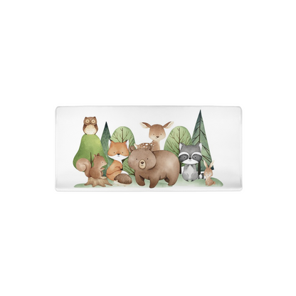 Woodland Animals Changing Pad Cover, Woodland Nursery Decor - Tiny Woodland