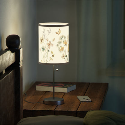 Wildflower Lamp, Wild flowers Nursery decor - Mustard Wildflowers