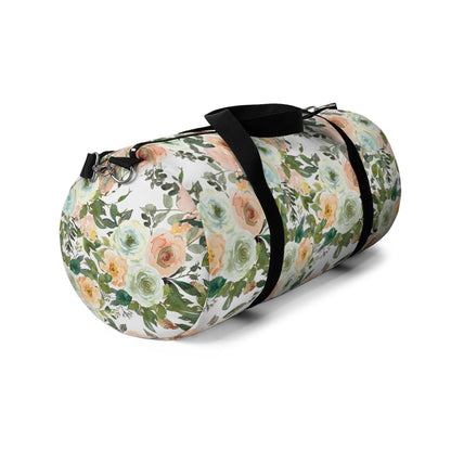 Floral Hospital Bag, Girl Overnight Bag - Peach Mint Garden