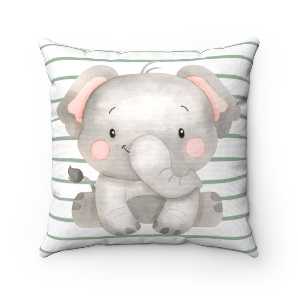 Elephant Pillow, Jungle Nursery Decor - Safari Explorer