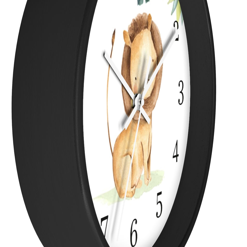 Lion Kids wall clock | Jungle nursery décor - Baby Africa