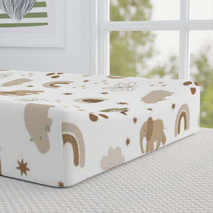 Safari Changing Pad Cover, Jungle nursery decor - Modern Safari