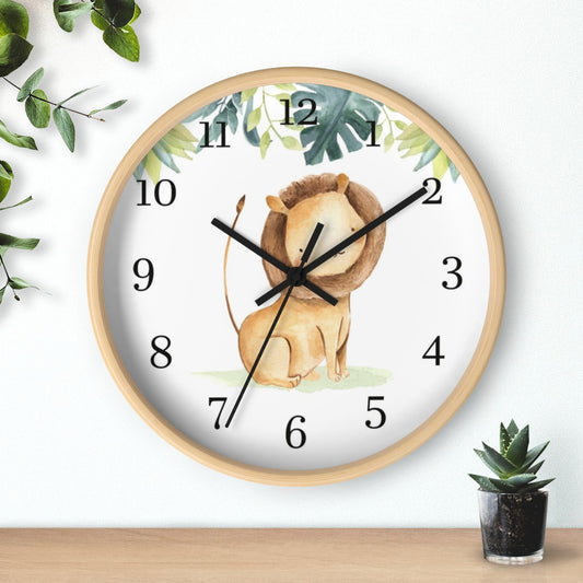 Lion Kids wall clock | Jungle nursery décor - Baby Africa