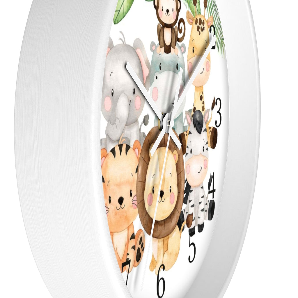 Safari animals clock, Jungle Nursery Decor - Safari Explorer