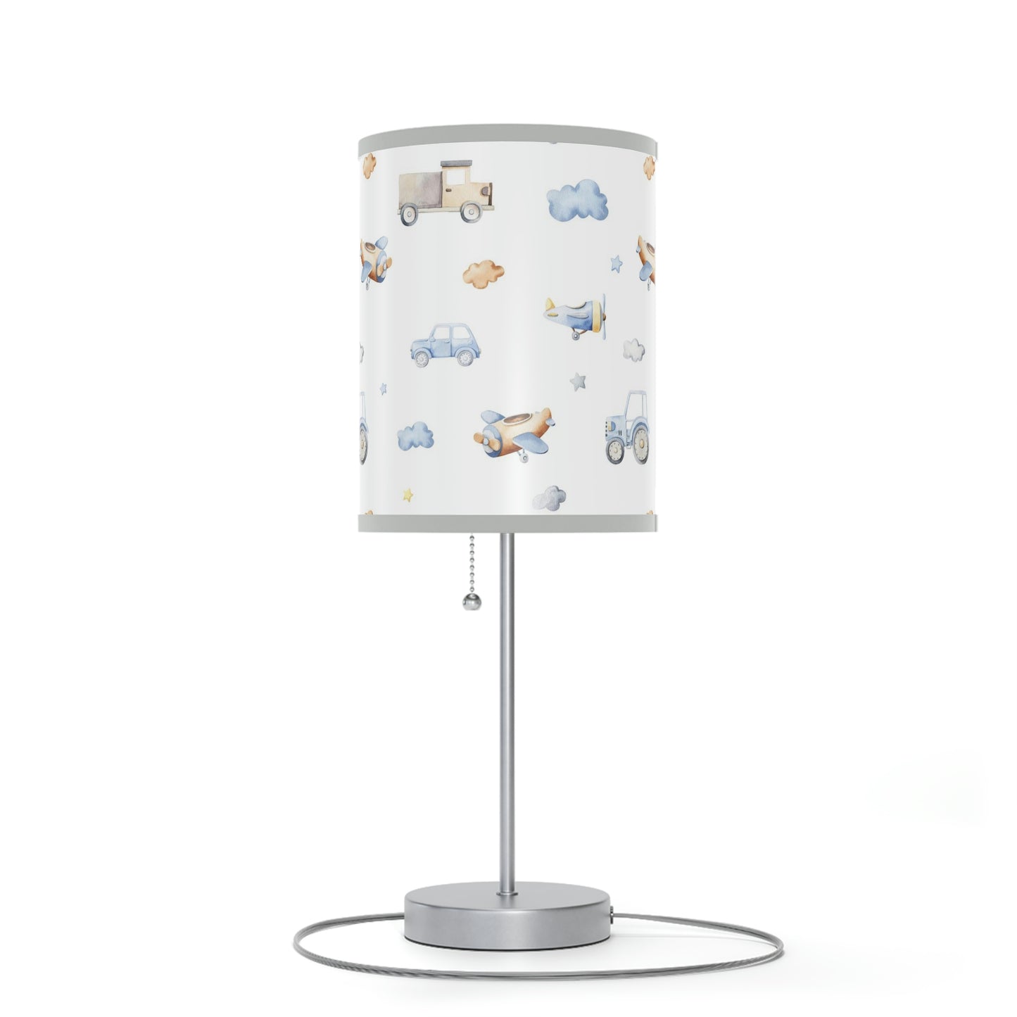 Transport Vehicles Lamp, Transportation nursery decor - Blue Transportation