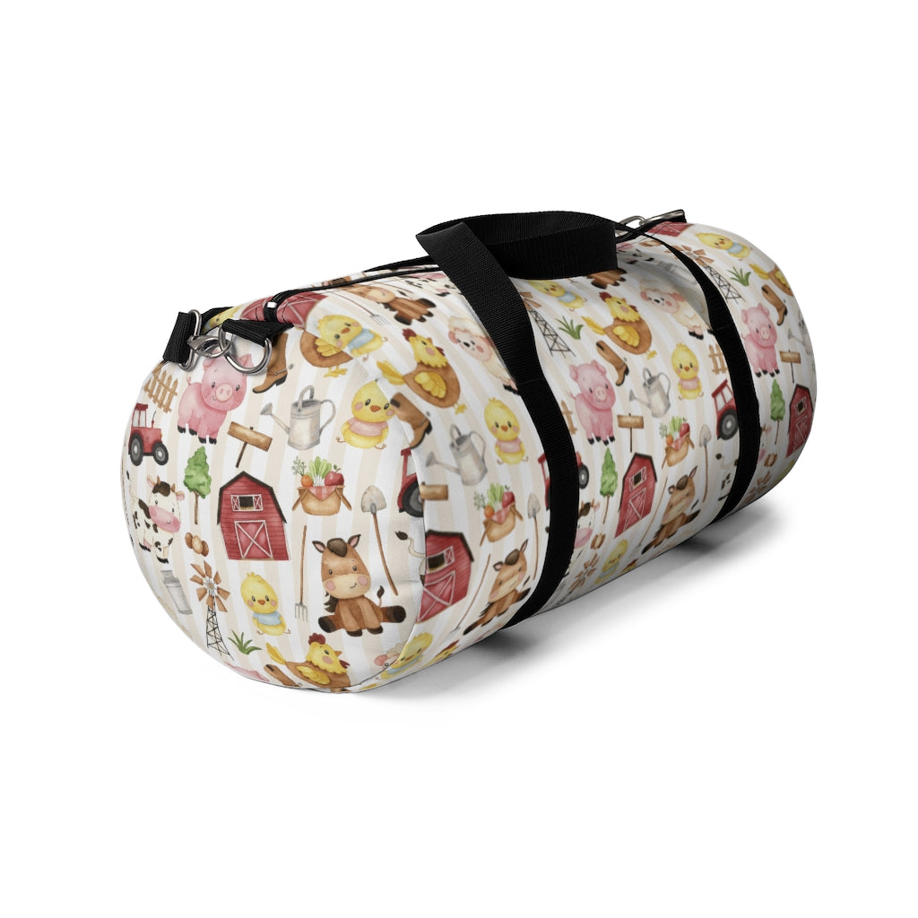 Farm Animals Duffel Bag, Neutral Overnight Bag - Morgan's Farm